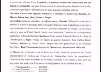 Inondations au Mali causées par le fleuve Niger