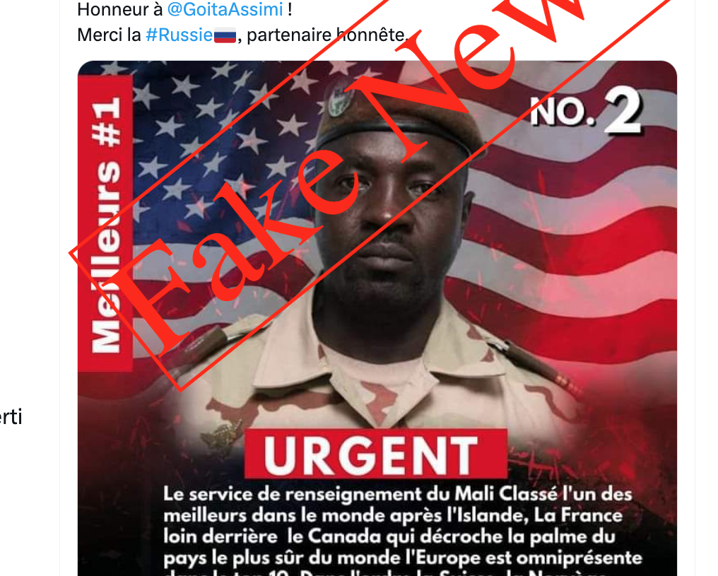 Aucun classement ne prouve que les services de renseignement maliens occupent la cinquième place au monde 